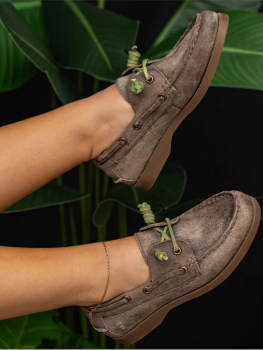 Free People Roan Abide Tan Boat Shoe /Loafer in Leather size 6